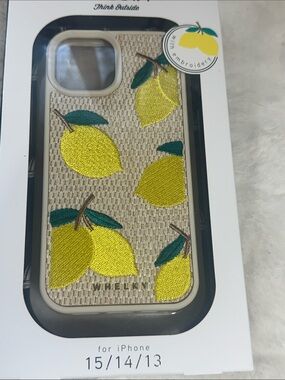 Whelky embroidered Lemon iPhone 15/14/13 iPhone case